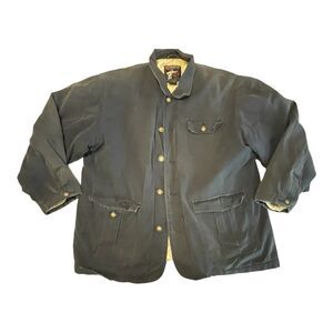 VTG 1980's Lined Trucker OLD COLLEGE INN Cropped Cotton Blue Jacket Men’s XL